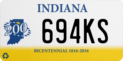 IN license plate 694KS