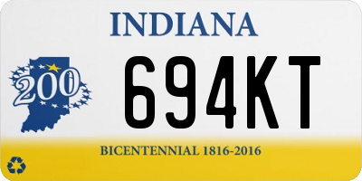 IN license plate 694KT