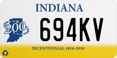 IN license plate 694KV