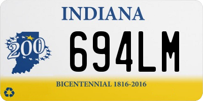 IN license plate 694LM