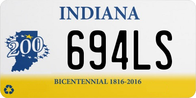 IN license plate 694LS