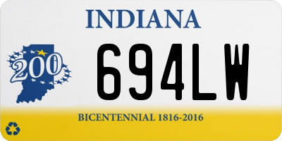 IN license plate 694LW