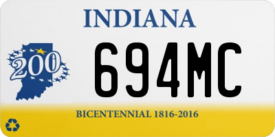 IN license plate 694MC