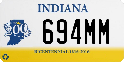 IN license plate 694MM