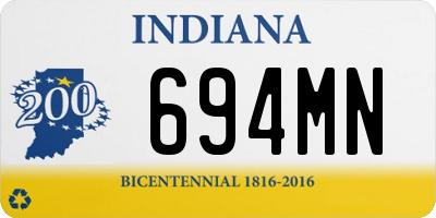 IN license plate 694MN