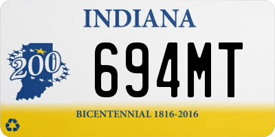 IN license plate 694MT