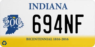 IN license plate 694NF
