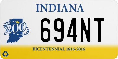 IN license plate 694NT