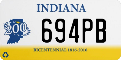 IN license plate 694PB