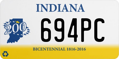 IN license plate 694PC