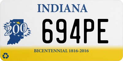 IN license plate 694PE