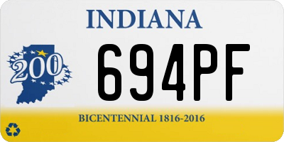 IN license plate 694PF