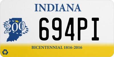 IN license plate 694PI
