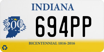 IN license plate 694PP