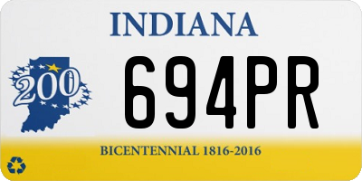 IN license plate 694PR