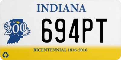 IN license plate 694PT