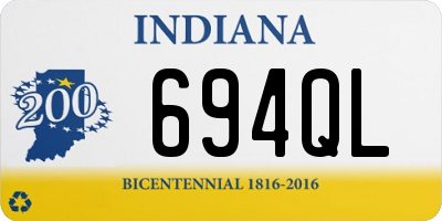 IN license plate 694QL