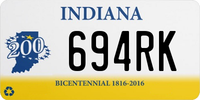 IN license plate 694RK