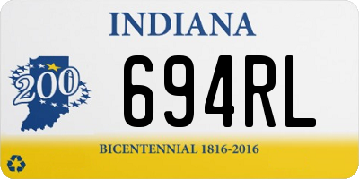 IN license plate 694RL