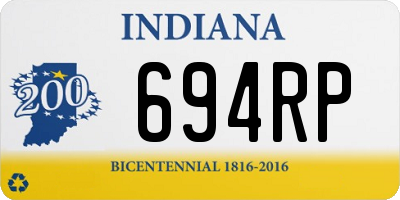 IN license plate 694RP