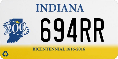 IN license plate 694RR