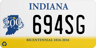 IN license plate 694SG