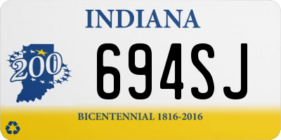 IN license plate 694SJ