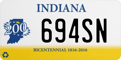 IN license plate 694SN