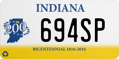 IN license plate 694SP