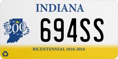 IN license plate 694SS