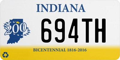 IN license plate 694TH