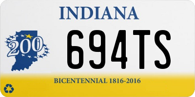 IN license plate 694TS