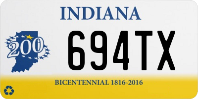 IN license plate 694TX