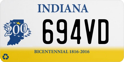 IN license plate 694VD