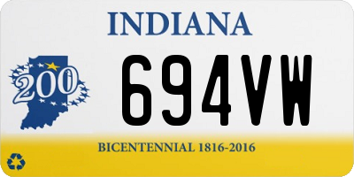 IN license plate 694VW