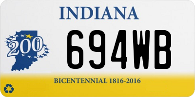 IN license plate 694WB