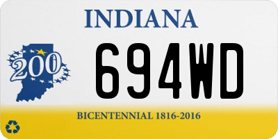 IN license plate 694WD