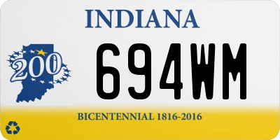 IN license plate 694WM