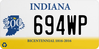 IN license plate 694WP