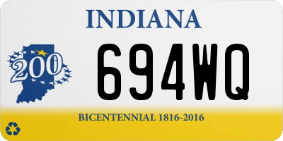 IN license plate 694WQ