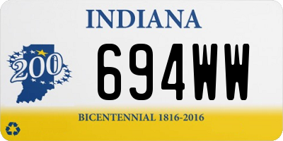 IN license plate 694WW