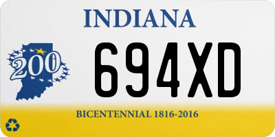 IN license plate 694XD