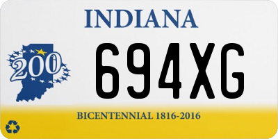 IN license plate 694XG