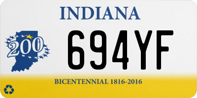 IN license plate 694YF