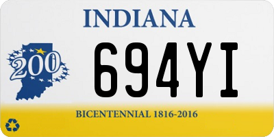 IN license plate 694YI