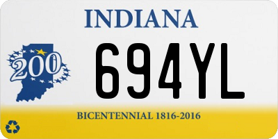 IN license plate 694YL