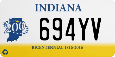 IN license plate 694YV