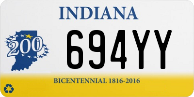 IN license plate 694YY