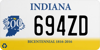 IN license plate 694ZD