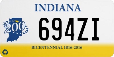 IN license plate 694ZI